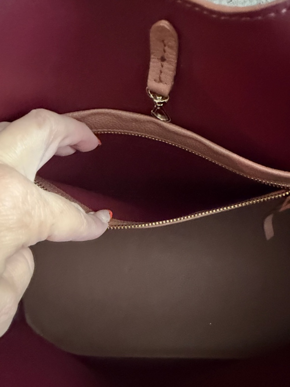 Kate Spade Rose Taupe Pebbled Leather Tote with Bow Accent - Picture 6 of 16